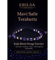 Sertifikalı Kalp Ritmi Denge Enerjisi – Mavi Safir ve Terahertz Doğal Taş 4 mm Ayarlanabilir (Çok Renkli)
