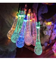 7 M 50 Led Damla 8 Fonksiyonlu Solar Panelli RGB