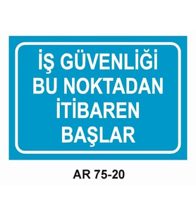 İŞ GÜVENLİĞİ UYARI LEVHASI 1 ADET PVC 21 X 29CM