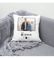 Kişiye Özel Fotoğraflı Spotify Barkodlu Yastık