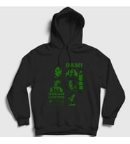 Presmono Unisex Siyah Dami K Pop Dreamcatcher Kapüşonlu Sweatshirt 480047tt