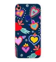 PrintiFy Honor 8A ile Uyumlu Retro Color 3  Kamera Korumalı Şeffaf  Kılıf