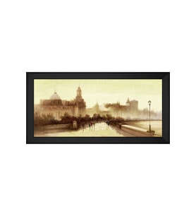 Manzara Temalı Kanvas Tablo 50 x 70 cm Siyah Çerçeve