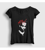 Presmono Kadın Siyah Red Rapper Playboi Carti T-Shirt 482109tt