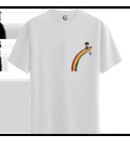 Rainbow Dream - %100 Pamuklu Kadın Beyaz Tişört - Premium Quality (Siyah - Beyaz)