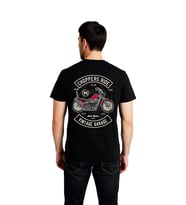 Erkek Vintage Chopper Motosiklet Kültürü Baskılı Rahat Kesim Kısa Kollu Tişört Günlük Modern Şık