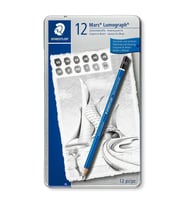 Staedtler Mars Lumograph Dereceli Kalem 12'li Set Metal Kutu (8B-2H) 