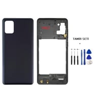 Samsung Galaxy A31 - SM-A315F FULL Kasa Arka Kapak Takım SİYAH - TAMİR SETİ