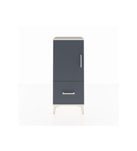 Arges Komodin 2 Raflı Tek Çekmeceli Tek Kapaklı 44x30x106 Aytaşı-Antrasit