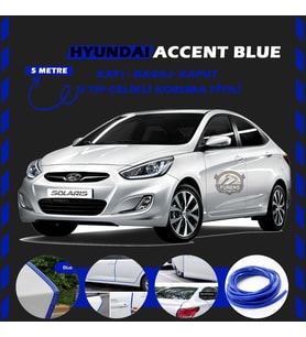 Hyunda Accent Blue Oto Araç Kapı Koruma Fitili 5metre Parlak Mavi Renk
