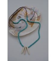 STONEAGE JEWELLERY Turkuaz Doğal Taşlı Metalsiz Kolye (Altın / Dore)
