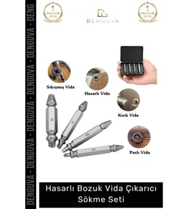 #VidaÇıkarıcı Matkap Uyumlu Paslanmaz Çelik Yalama Vida Çıkarıcı Pratik Aparat Hasar Görmüş Vida Sök