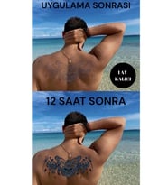 Caş Dekorasyon Kurukafa Motifli 12 Saat Sonra Kararan Geçici Dövme Tattoo