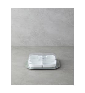 Yeşil 4 Bölmeli Plastik Kahvaltılık, 26x23 cm, Pratik ve Şık Tasarım