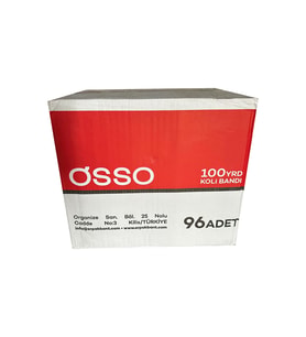 Osso Şeffaf Bant Ambalaj Koli Bandı - 100 YRD / 91.44 Metre - 43 mm - 6 Adetlik 16 Paket / Koli