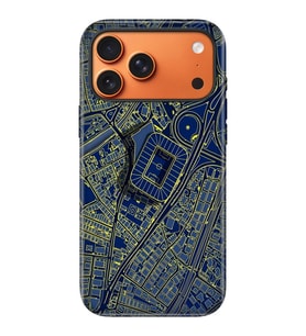 iPhone 17 Pro Max Uyumlu Kılıf Lansman İçi Kadife Temalı Desenli Silikon Kadıköy Stadyum