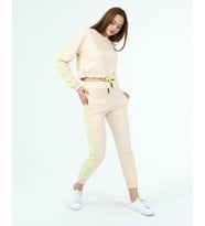 22033931 İkiİplik Yanı Şeritli Sweat+Cepli Pant. İkili Taıkm BEJ