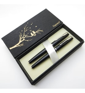 Signator® S286 Lake Siyah Dolma Kalem + Roller Kalem Set  İsme Özel Kalem  Hediyelik Kalem (Karışık)