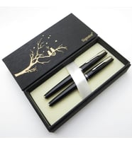 Signator® S286 Lake Siyah Dolma Kalem + Roller Kalem Set  İsme Özel Kalem  Hediyelik Kalem (Karışık)