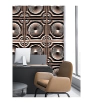Dreamwall 3D Dönü Desenli Yırtılmaz Silinebilir Sağlıklı Tekstil Duvar Kağıdı (Kahverengi)
