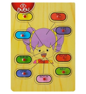 Ahşap Tutmalı Puzzle Yüz Bubu