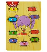 Ahşap Tutmalı Puzzle Yüz Bubu