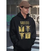 Nirvana Rock Metal Baskılı Unisex Oversize Müzik Grubu Hoodie