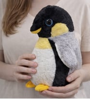 Sevimli Nihilist Yalnız Penguen Peluş 30 cm (Tatlı Gri)
