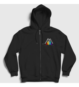 Presmono Unisex Siyah Evolve Imagine Dragons Fermuarlı Kapüşonlu Sweatshirt 81620tt