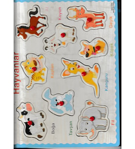 Akın Hediyelik Hayvan Puzzle Bul Tak