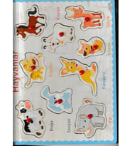 Akın Hediyelik Hayvan Puzzle Bul Tak