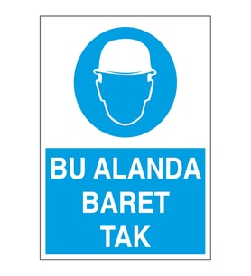 Bu Alanda Baret Tak 21x28 Arkası Yapışkanlı Levha