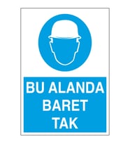 Bu Alanda Baret Tak 21x28 Arkası Yapışkanlı Levha