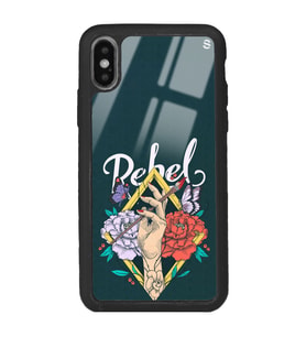 iPhone Xs Rebel Tasarımlı Glossy Telefon Kılıfı