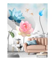 Dreamwall Güller Ve Kelebekler Desen Silinebilir Sağlıklı Tekstil Duvar Kağıdı (Çok Renkli)