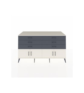 Kronos Konsol 2 Raflı 6 Çekmeceli 4 Kapaklı 176x59x99 Aytaşı-Aytaşı/Antrasit