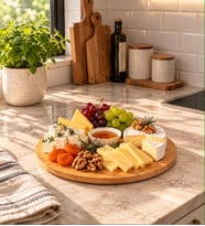 Bambu Dönen Sunumluk Peynir Tabağı,pizza Sunum,sunum Tepsisi,sosluk 29