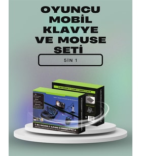 Ergonomik Tasarımlı Kablosuz Oyun Seti – Mobil Cihazlarla Uyumlu Klavye Mouse Kiti
