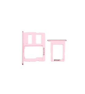 Samsung J7 Prime G610F Sim Çekmecesi Pembe + Hafıza Kart Yuvası