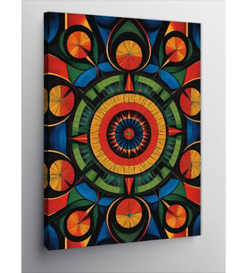 Kanvas Tablo Soyut Mandala Deseni