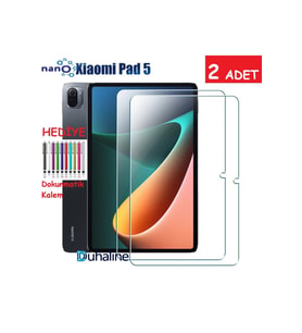 2 ADET Xiaomi Pad Mi Pad 5/5 Pro 11" Tam Uyumlu Ekran Koruyucu Şeffaf Cam Nano HD Esnek Kırılmaz