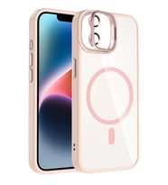 Pilelistore   Apple iPhone 11 Remim Lensli Magsafe Standlı Kapak - Pembe