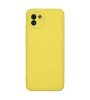 Samsung Galaxy A03 Kılıf Nano İçi Kadife Silikon - Sarı