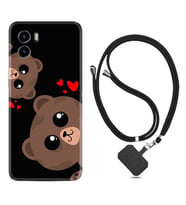 Vivo Y15S Y32 Y33S Y51 Y53S Kılıf Boyun Askılı Silikon Love Animals 1780