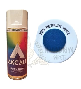 Akçalı Akrilik Sprey Boya METALİK MAVİ (Simli) 400 ml - 355