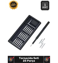 #Tornavida Hassas Onarım Seti Telefon Gözlük Saat Tamir 24in1 Ergonomik 25 Parça Tornavida Seti