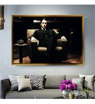 Tablore The Godfather Al Pacino Michael Corleone Çerçeveli Kanvas Tablo Modern Salon Dekoru