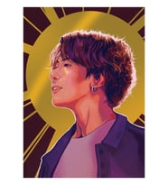 Altın Maknae Jungkook Tablo Ahşap Poster Dekoratif Kod2427