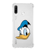 Huawei P30 Lite  Köşe Korumalı Antişok Kapak Donald Duck Tasarımlı Şeffaf  Kılıf