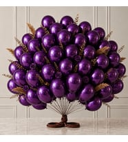 Mor Renk Lateks Metalik Balon (30 cm) - 50 Adet